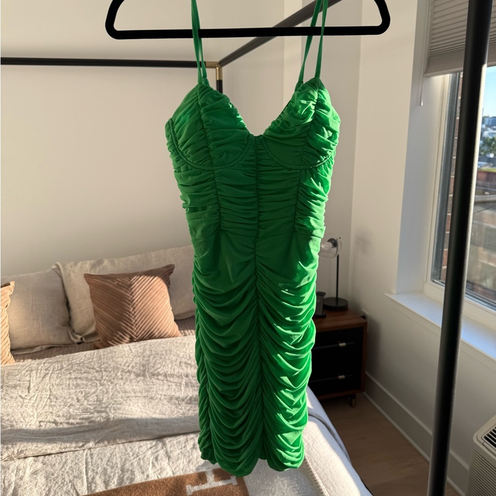 h:ours Green Mini Dress
